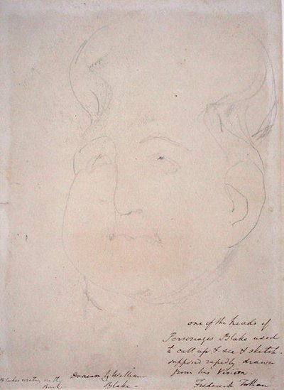 A Visionary Head, 1819-20 by William Blake